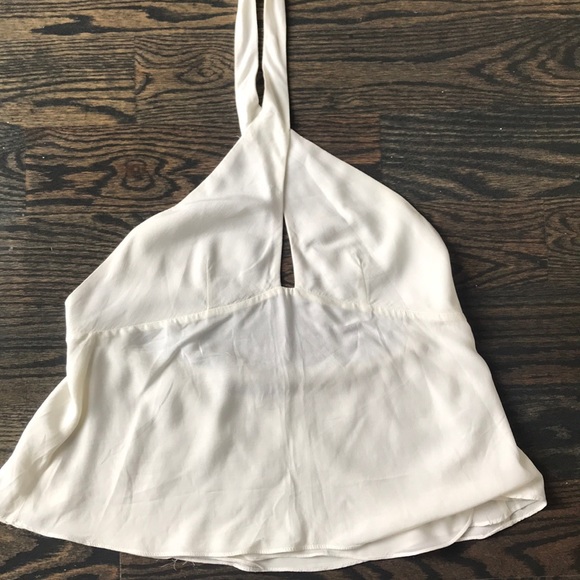 Zara halter ivory blouse with cutout front detail - Picture 3 of 4